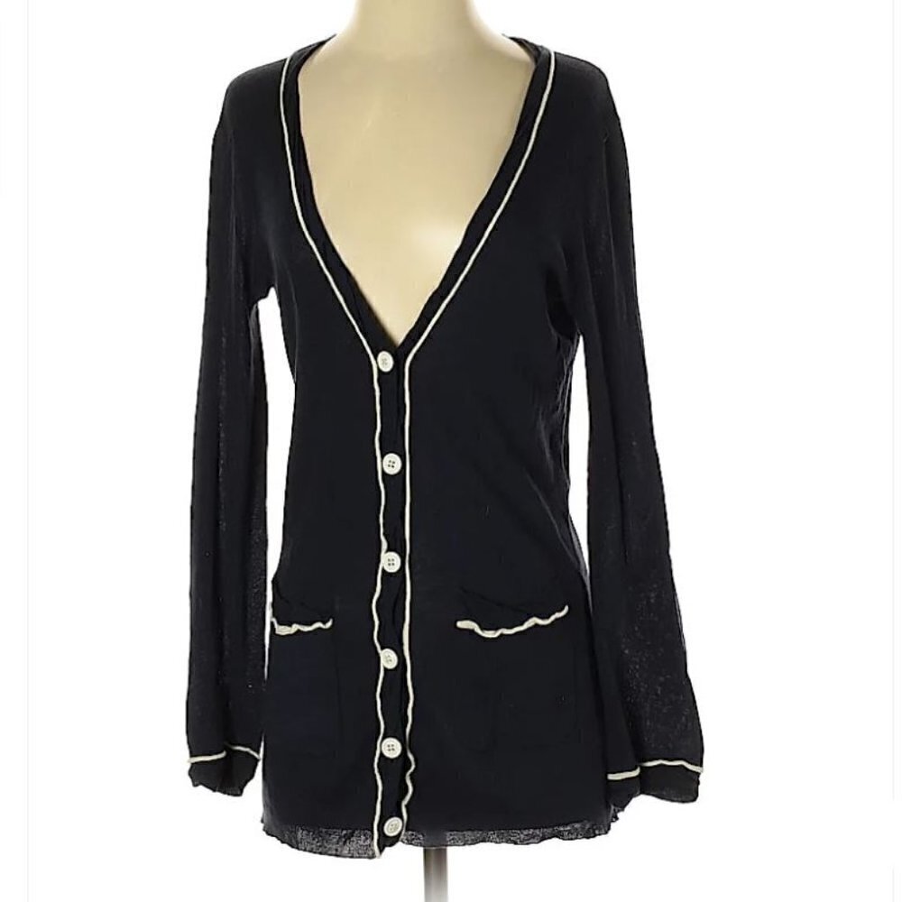 J. Crew Cotton Button Front Striped Cardigan Small